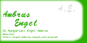 ambrus engel business card